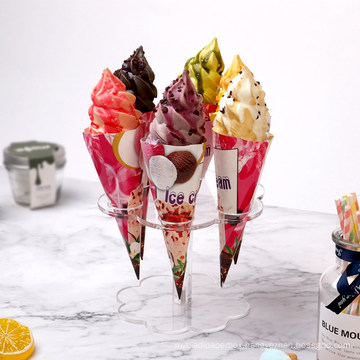 Acrylic Clear Ice Cream Cone Acrylic Popsicle Display Stands